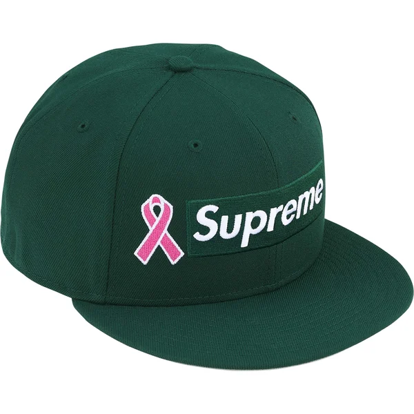Supreme Breast Cancer Awareness Box Logo New Era - Dark Green (front)