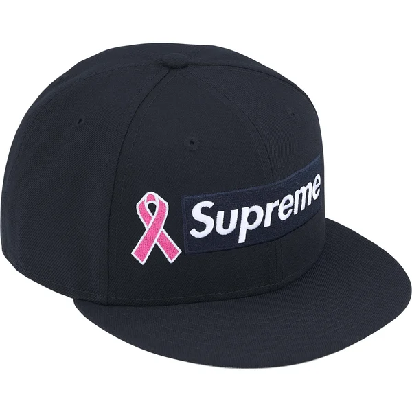 Supreme Breast Cancer Awareness Box Logo New Era - Navy (front)