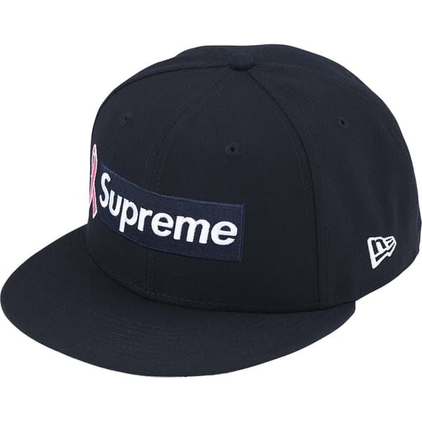 Supreme Breast Cancer Awareness Box Logo New Era - Navy (front)