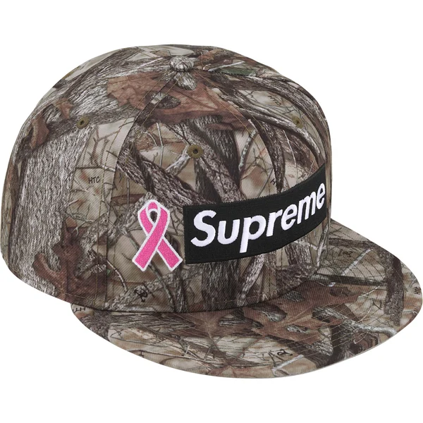 Supreme Breast Cancer Awareness Box Logo New Era - TrueTimber® HTC Fall Camo (front)