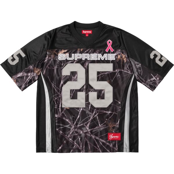 Supreme Breast Cancer Awareness Football Jersey - Black (front)