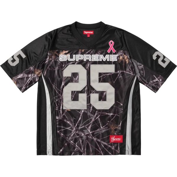 Supreme Breast Cancer Awareness Football Jersey - Black (front)