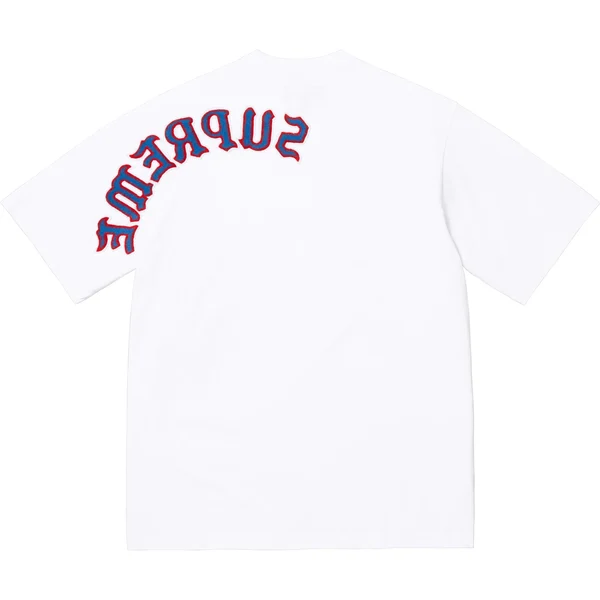 Supreme Brushed Arc S/S Top - White (front)