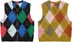 Supreme Brushed Argyle Zip Up Vest - Product Image