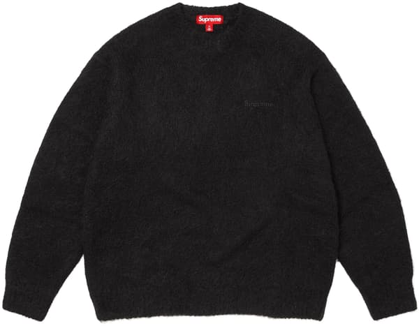 Supreme Brushed Mohair Sweater - Black (front)