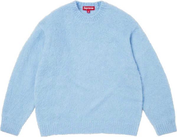 Supreme Brushed Mohair Sweater - Light Blue (front)