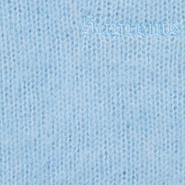 Supreme Brushed Mohair Sweater - Light Blue (front)