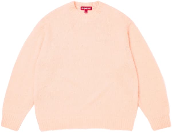 Supreme Brushed Mohair Sweater - Light Pink (front)