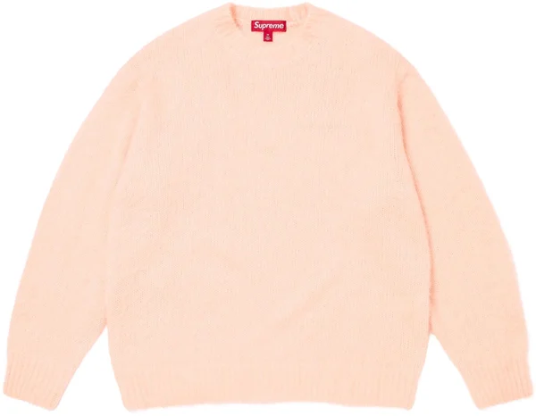 Supreme Brushed Mohair Sweater - Light Pink (front)