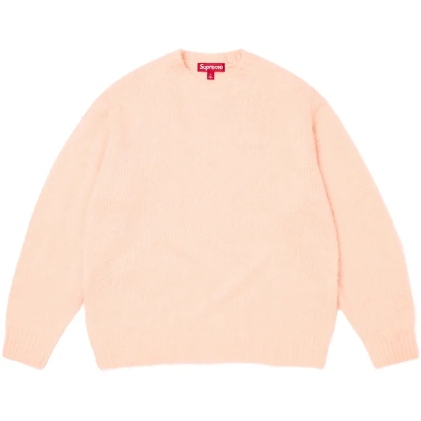 Supreme Brushed Mohair Sweater - Light Pink (front)