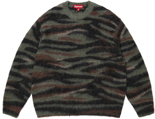 Supreme Brushed Mohair Sweater - Tiger Camo (front)