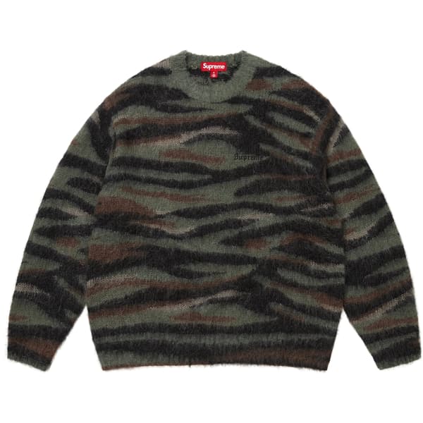 Supreme Brushed Mohair Sweater - Tiger Camo (front)