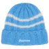 Supreme Brushed Stripe Beanie - Light Blue (front)