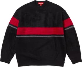 Supreme Brushed Stripe Sweater Black