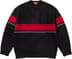Supreme Brushed Stripe Sweater - Black (front)