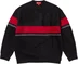 Supreme Brushed Stripe Sweater - Black (front)