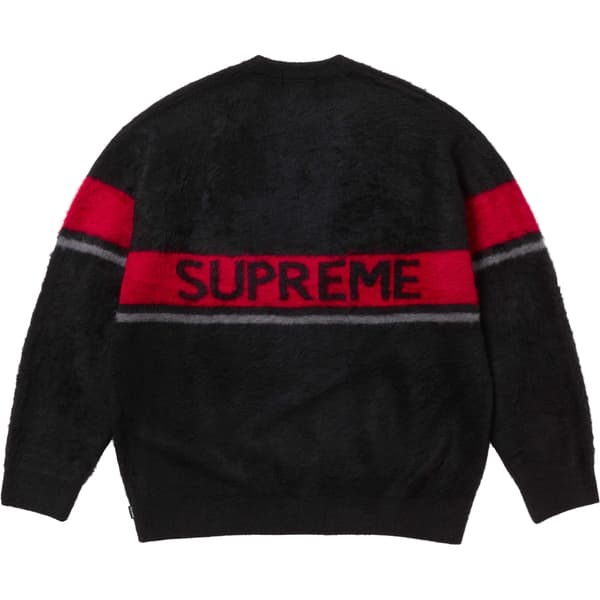 Supreme Brushed Stripe Sweater - Black (front)