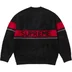 Supreme Brushed Stripe Sweater - Black (front)