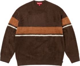 Supreme Brushed Stripe Sweater Dark Brown