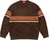 Supreme Brushed Stripe Sweater - Dark Brown (front)