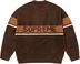 Supreme Brushed Stripe Sweater - Dark Brown (front)