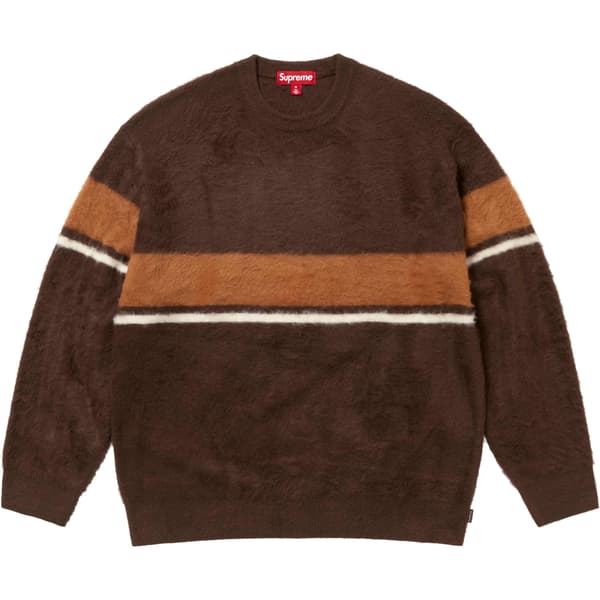 Supreme Brushed Stripe Sweater - Dark Brown (front)