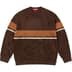 Supreme Brushed Stripe Sweater - Dark Brown (front)