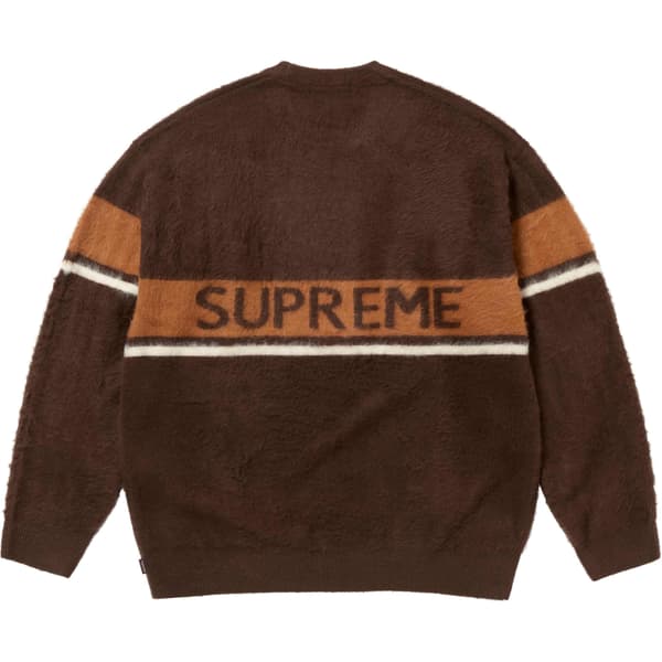 Supreme Brushed Stripe Sweater - Dark Brown (front)