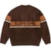 Supreme Brushed Stripe Sweater - Dark Brown (front)