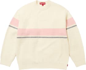 Supreme Brushed Stripe Sweater Ivory