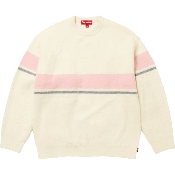 Supreme Brushed Stripe Sweater - Ivory (front)