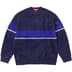 Supreme Brushed Stripe Sweater - Navy (front)
