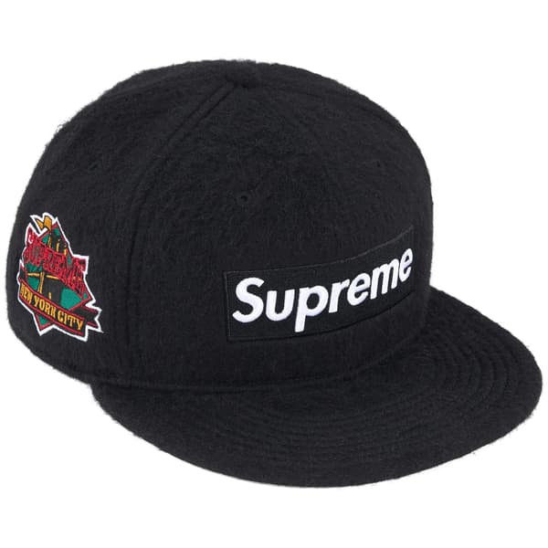 Supreme Brushed Wool Box Logo New Era - Black (front)