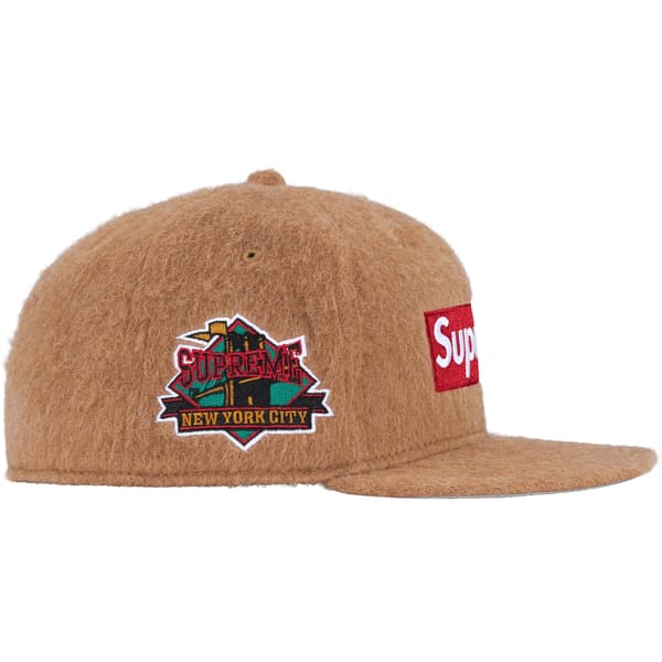 Supreme Brushed Wool Box Logo New Era - Camel (front)