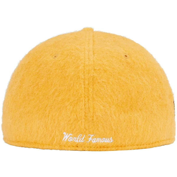 Supreme Brushed Wool Box Logo New Era - Dark Yellow (front)
