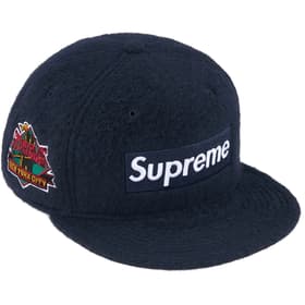 Supreme Brushed Wool Box Logo New Era Navy