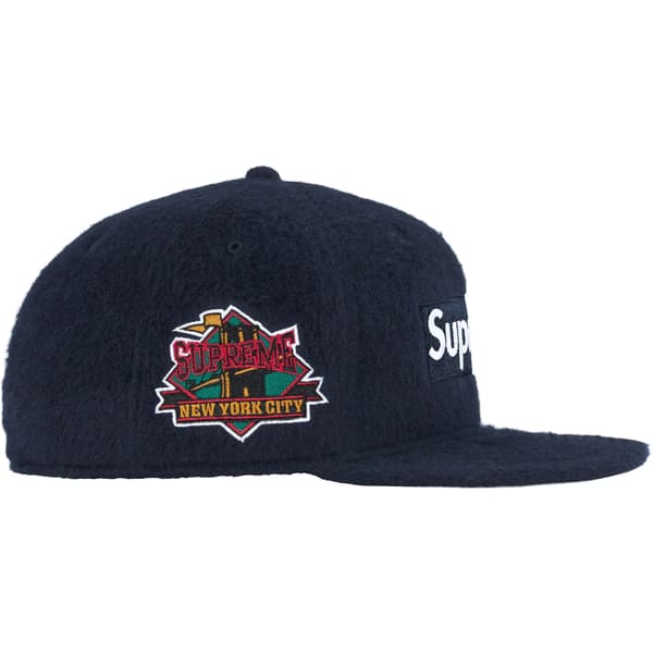 Supreme Brushed Wool Box Logo New Era - Navy (front)