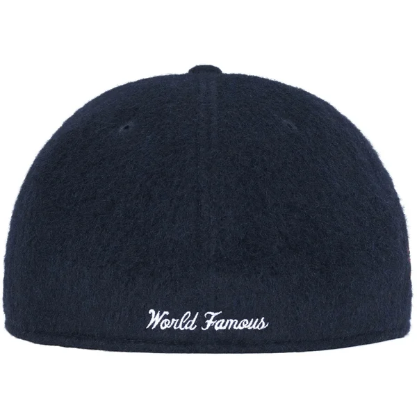 Supreme Brushed Wool Box Logo New Era - Navy (front)
