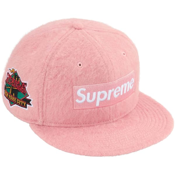 Supreme Brushed Wool Box Logo New Era - Pink (front)