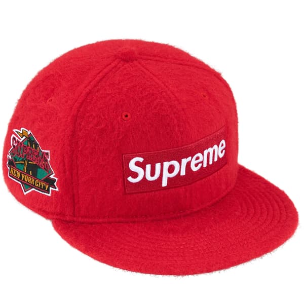 Supreme Brushed Wool Box Logo New Era - Red (front)