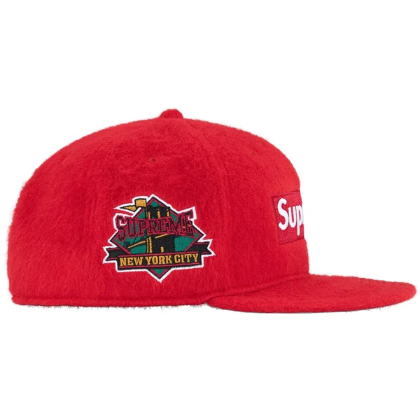 Supreme Brushed Wool Box Logo New Era - Red (front)