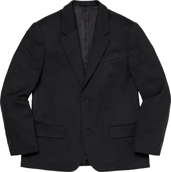 Supreme Brushed Wool Suit - Black (front)