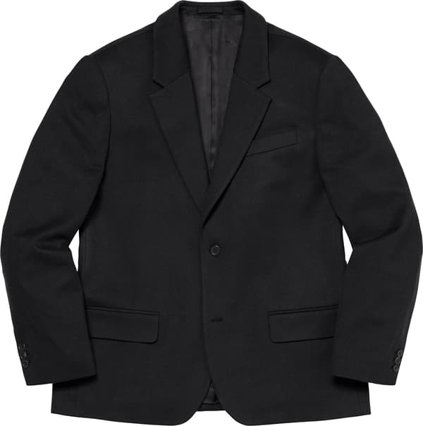 Supreme Brushed Wool Suit - Black (front)