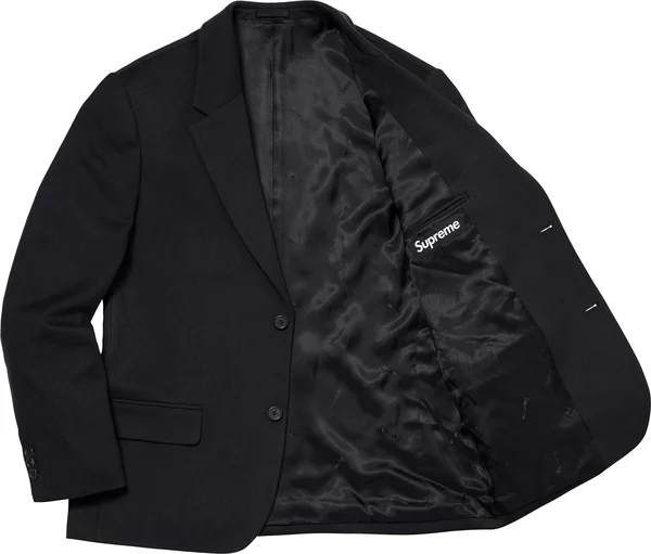 Supreme Brushed Wool Suit - Black (front)