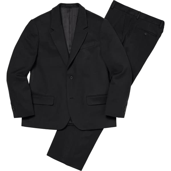 Supreme Brushed Wool Suit - Black (front)