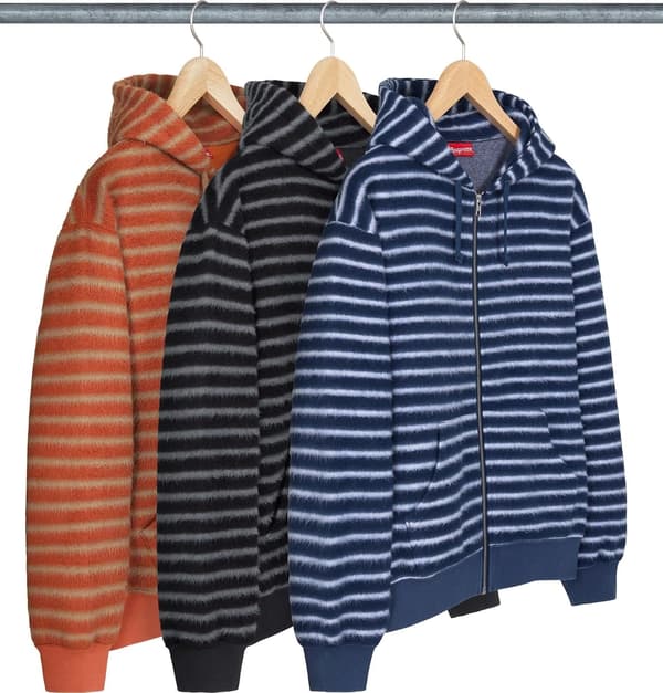 Supreme Brushed Zip Up Hooded Sweatshirt - Product Image