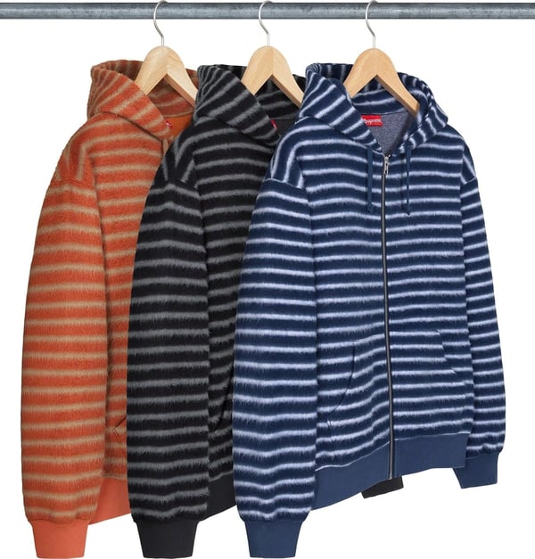 Supreme Brushed Zip Up Hooded Sweatshirt - Product Image