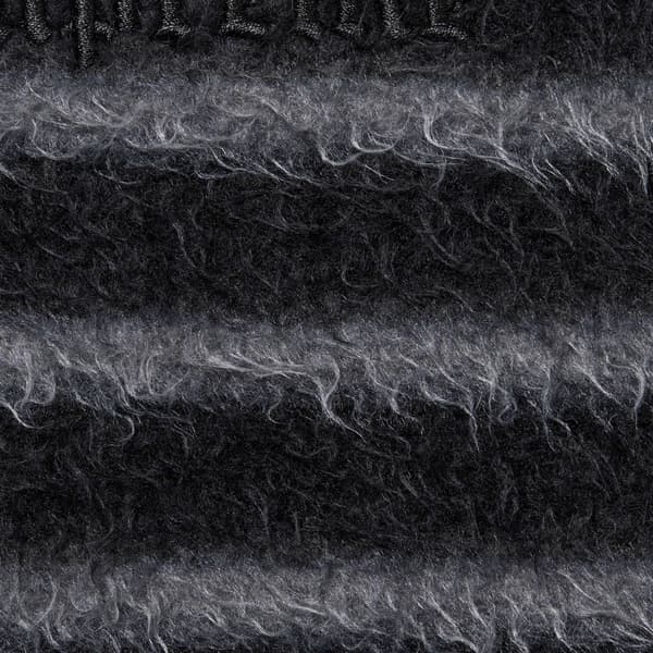 Supreme Brushed Zip Up Hooded Sweatshirt - Black (front)