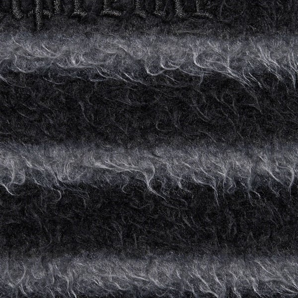 Supreme Brushed Zip Up Hooded Sweatshirt - Black (front)