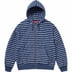 Supreme Brushed Zip Up Hooded Sweatshirt - Navy (front)